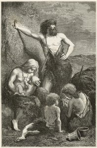 A Family in the Stone Age by Emile Antoine Bayard
