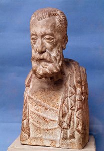 Bust of the French writer Anatole France. Sculpture of Antoine Bourdelle by Emile Antoine Bourdelle