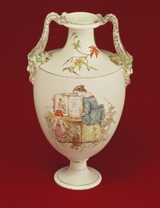 Wedgwood Vase, Late 19th Century by Emile Aubert Lessore