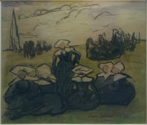 Breton Women in the Meadow