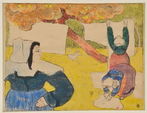 Breton Women Hanging Laundry