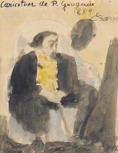 Caricature of Paul Gauguin by Emile Bernard