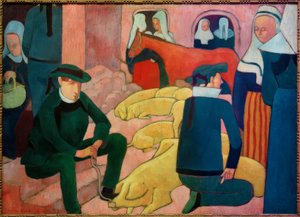 The Pig Market by Emile Bernard