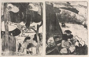 Les Bretonneries: Title Page and The Return from the Pilgrimage by Emile Bernard