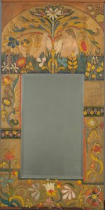 Mirror Frame Decorated with Plants, Flowers and Two Women Figures