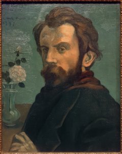 Self-Portrait with Flower Vase