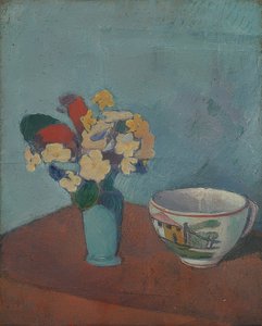 Vase with Flowers and Cup. 1887-88 by Emile Bernard