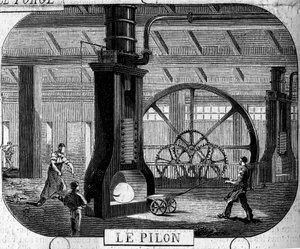 Forges de la Franche Comté: the pestle. Factory of Fraisans, Jura (39) by Emile Bourdelin