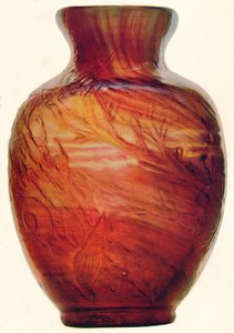 Glass Vase by E. Galle by Emile Galle