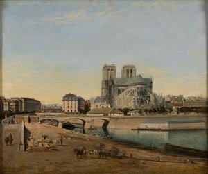 Apse of Notre-Dame, Seen from the Quai de la Tournelle, 1860 by Emile Harrouart