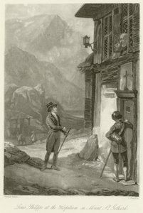 Louis Philippe at the Hospitium on Mount St. Gothard by Emile Jean Horace Vernet