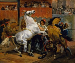The Start of the Race of the Riderless Horses by Emile Jean Horace Vernet