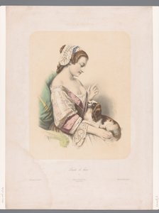 Young Woman Training Her Lapdog (Motifs de miniature series) by Emile Lassalle