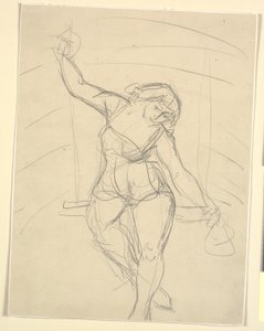 Female Artist Sitting on Trapeze by Emile Othon Friesz