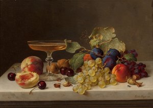 Still Life with Summer Fruits and Champagne