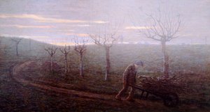 Returning from woods by Emilio Longoni