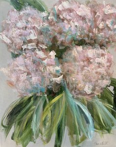 Painterly Pink Hydrangeas by Emma Bell