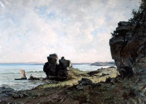 A Beautiful Morning at the Coast of Brittany by Emmanuel Lansyer