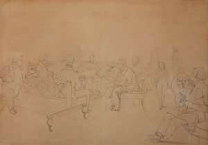 The Salon of Avdotya Petrovna Yelagina by Emmanuil Alexandrovich Dmitriev Mamonov