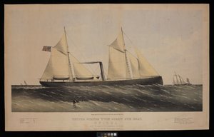 United States Twin Screw Gun Boat. Spirea. Built by Saml H Pouk Fairhaven Conn. 1864 by Endicott Endicott