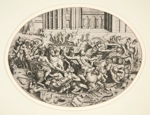 Battle of the Amazons by Enea Vico