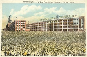 50,000 employees of the Ford Motor Company, Detroit, Michigan