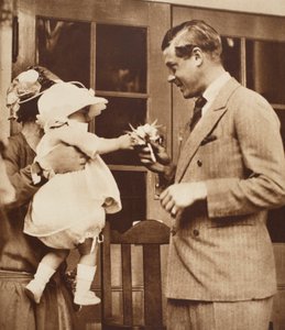 A Child Hands King Edward VIII a Bouquet at Enham Village Centre, 1926 by English Photographer