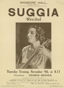 Advert for a Suggia recital at Wigmore Hall by English Photographer