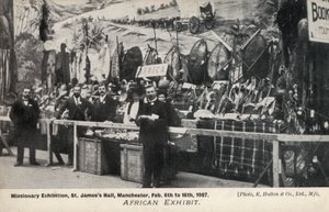 African Exhibit, Missionary Exhibition, St James’s Hall, Manchester, 6 to 16 February 1907