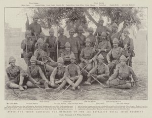 After the Tirah Campaign, the Officers of the 2nd Battalion Royal Irish Regiment by English Photographer