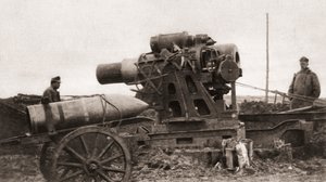An Austrian Giant Siege-Howitzer and Its Shell, Used During World War One, from The Illustrated War News, 1915 by English Photographer