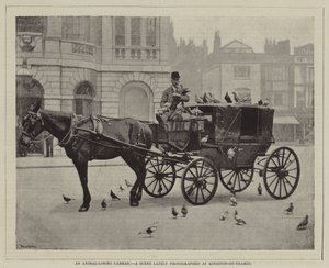 An animal-loving cabman, A scene lately photographed at Kingston-on-Thames by English Photographer