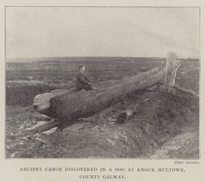 Ancient Canoe discovered in a Bog at Knock Multown, County Galway
