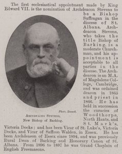 Archdeacon Stevens, New Bishop of Barking by English Photographer