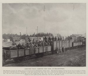 Armoured Train, carrying Colt Guns, at Braamfontein by English Photographer