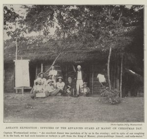 Ashanti Expedition, Officers of the Advanced Guard at Mansu on Christmas Day