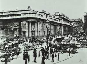 Bank of England, Threadneedle Street, City of London, 1890 by English Photographer
