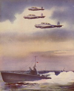 British MTBs and Skua Dive Bombers by English Photographer