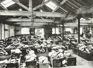Bull Wharf, Interior of the Shell Warehouse, London, 1890 by English Photographer