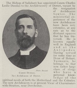 Canon Dundas, New Archdeacon of Dorset by English Photographer