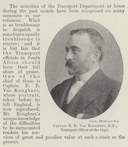 Captain E B Van Koughnet, RN, Transport Officer at the Cape by English Photographer