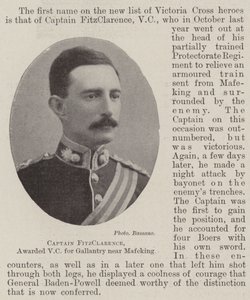 Captain FitzClarence, awarded VC for Gallantry near Mafeking by English Photographer