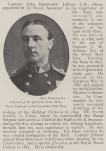 Captain J R Jellicoe, CB, RN, Naval Assistant to the Controller of the Navy