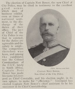 Captain Nott Bower, New Chief of the City Police by English Photographer