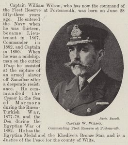 Captain W Wilson, commanding Fleet Reserve at Portsmouth