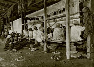 Carpet-Weaving in India by English Photographer