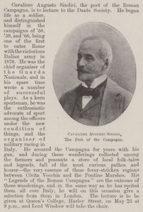 Cavaliere Augusto Sindici, the Poet of the Campagna by English Photographer