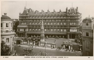 Charing Cross Station and Hotel, Strand, London by English Photographer