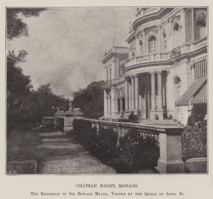 Chateau Malet, Monaco, the Residence of Sir Edward Malet, Visited by the Queen on 20 April