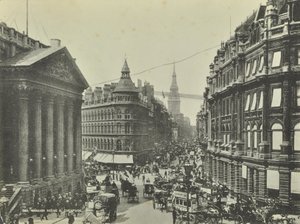 Cheapside, from Mansion House, City of London, 1885 by English Photographer